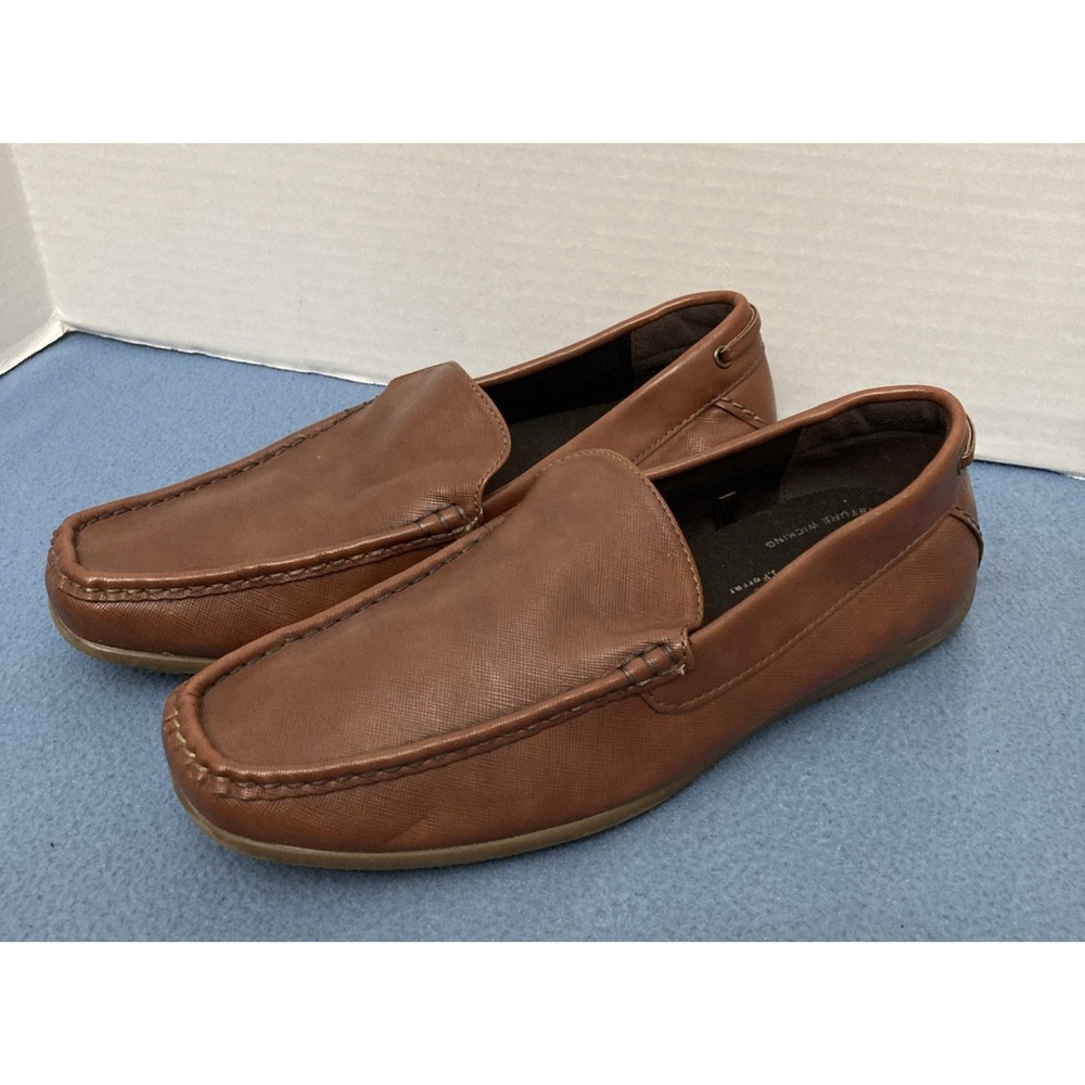 JF J. Ferrar Men's Bettany Tan Square Toe Slip-On Loafer - SZ 8M